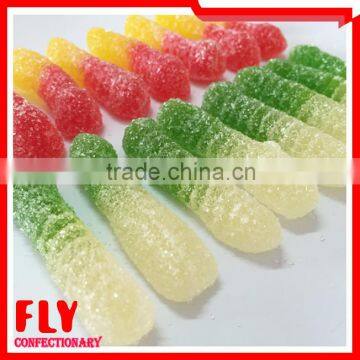 custom mixed fruit flavour gummy worms candy