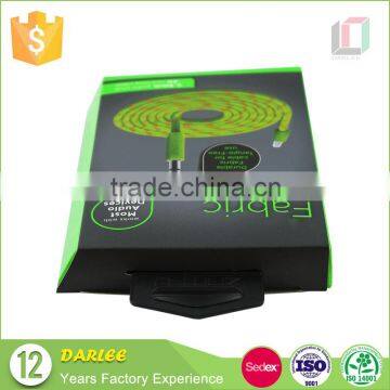 Cheapest Embossed UV Custom Logo Recyclable Free Sample Data Cable Paper Box Packaging photo-3