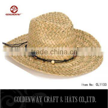 supplier 100% natual Womens Straw Hat with Beads