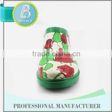 Most Popular Customised Designs Colorful Waterproof Wedge Heel Rain Boots photo-2