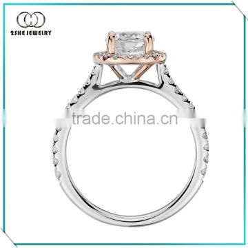 High Quality 925 silver 2 tone ring