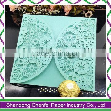 New Design Creative Printable Laser Cut Wedding Invitation Metal Card photo-5