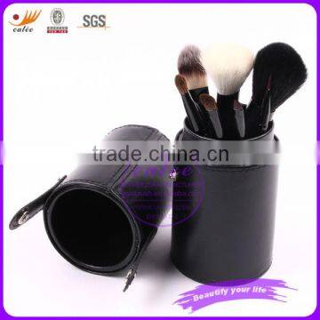 12pcs Black Professional Makeup Brush Set with Cup