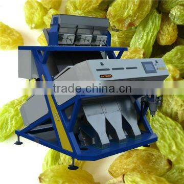 CE certificated 192 Channels Dehydrated Vegetables optical sorter Golden raisin CCD color sorting machine