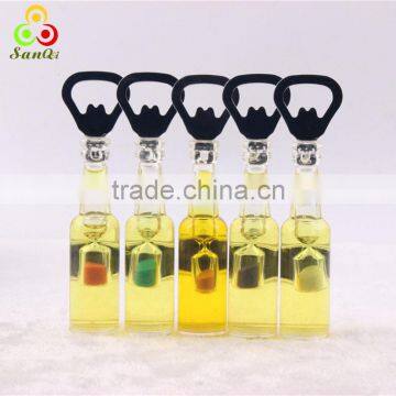 Artificial Beer Bottle Opener With Sandglass Fridge magnet for Party Display and Gifts