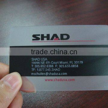 Custom printing CR80 shaped transparent pvc card