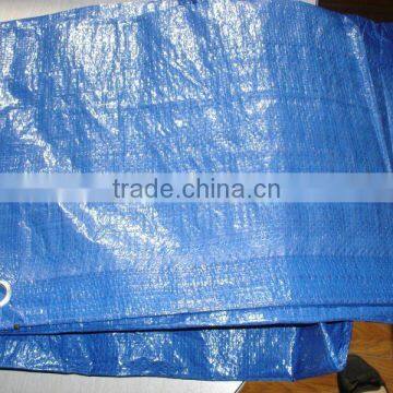 double blue recycled PE tarpaulin