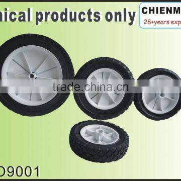 China Semi Pneumatic rubber tyre wheel tire, hard rubber,metal wheel,wheelbarrow tyre