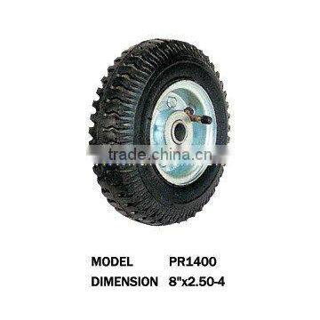 pneumatic rubber wheels with plastic or steel rim