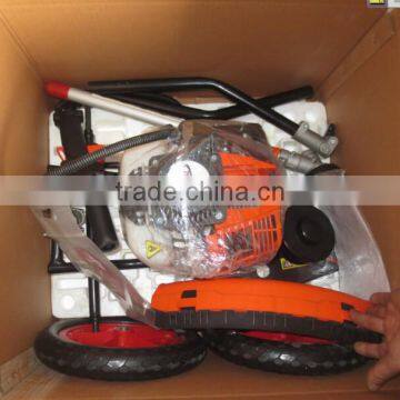 4 Stroke Wheeled Brush Cutter Hand Push Grass Trimmer photo-2