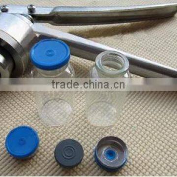 100sets/ Lot 10ml Glass Vials+20mm Vial Stopper + 20mm Flip off Caps + 1pcs 20mm Vial Crimper,manual Capping Machine photo-2