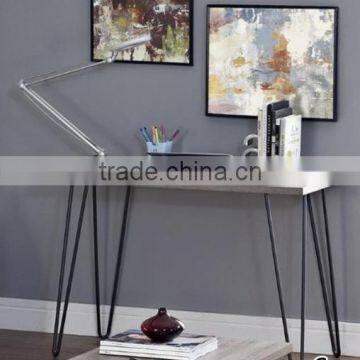 simple design with iron legs particle board rustic style desktop computer table