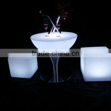 60CM LED Remote Halfmoon Table/ Hot Sell LED Rechargeable Halfmoon Coffee Table/LED Outdoor Lawn Halfmoon Cocktail Table photo-3
