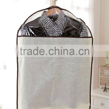 Small Size Cheap Foldover Use Garment Bags with Brown Trim for home