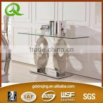 F286 Tempered Glass Modern Console Table photo-2