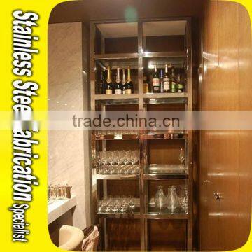 Custom Made Stainless Steel Wine Cabinet for Bar Restaurant photo-3