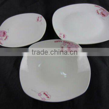 12 pcs dinnerware set with pig pattern decal