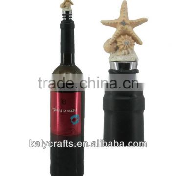 polyresin decorative starfish wine stopper