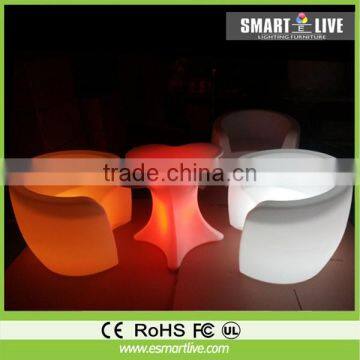LED leather sofa was made of solid wood frame and high density sponge and genuine leather in white color