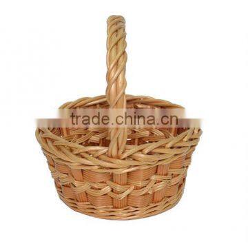 white wicker basket with handle Wicker basket of eggs