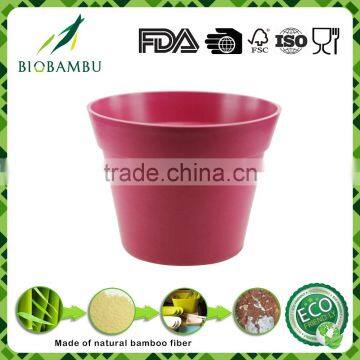Wholesale Reusable Environmental Bamboo Fiber Garden Flower Pot photo-4