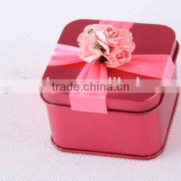 Square Metal With Rose Ribbon/gift Box photo-2