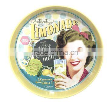 Round Printing Metal Serving Tray/ Party Tray photo-4