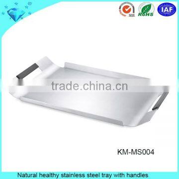 New Design Serving Trays Stainless Steel Trays With Belt 2 Handles photo-5