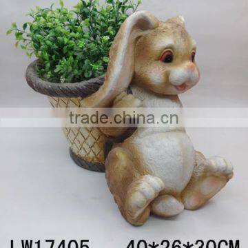 Modern Elegant Garden Yard Decor Animal Flower Pot Squirrel Plant Pot Resin Decoration photo-2