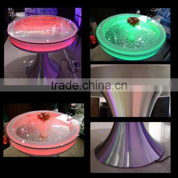 2017 led illuminated furniture bar table, glowing high bar cocktail table