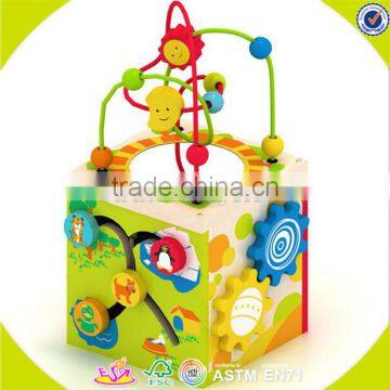 Wholesale Baby Wooden Cube Beads Toy, High Quality Kids Wooden Cube Beads Toy, Hottest Wooden Cube Beads Toy W11B058 photo-3