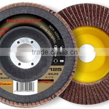 China supplier pexcraft T27 115mm flap disc for stainless steel polishing