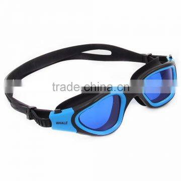 2015 New Panoramic Silicone Adult Swimming Goggles With Blue Mirrored Lens (MM-7203) photo-2