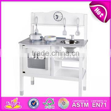 2017 New Design Funny Kids Wooden Kitchen Play Set With Shelf W10C270 photo-6
