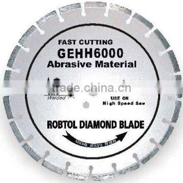 Hand-Held High Speed Laser Welded Diamond saw Blade For Abrasive Material (GEHH)