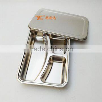 304 # Eco-friendly Chinese Style Non-Leakproof 3 Compartment Bento Lunch Box photo-5