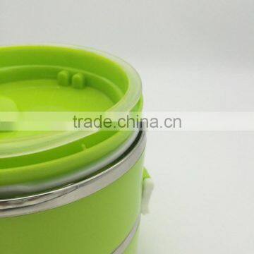 Round Shape Stainless Steel Takeaway Food Container With Handle photo-2