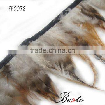 New products arrive dyed artificial grizzly rooster feather trimming wholeasale