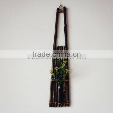 Nature Black Bamboo Poles Ladders With Flowers for Home And Garden Decoration photo-5