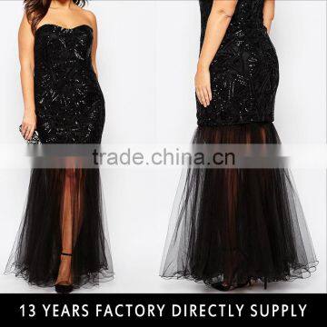 Ladies sex front split spaghetti strap gown dresses latest design formal evening gown 2016