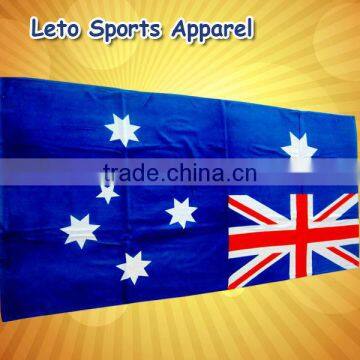 high quality custom sublimation flag beach towels