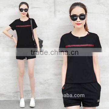 Wholesale Women's Short-sleeved Cotton Sport Wear Sport Suits Women photo-4