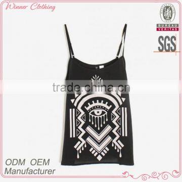 Spaghetti strap hot sale print camisoles casual tank fancy tops for girls