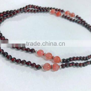 Hot Sale Natural Sterling Silver Jewelry Garnet Necklace photo-5