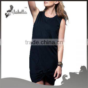 Black muscle knot dress