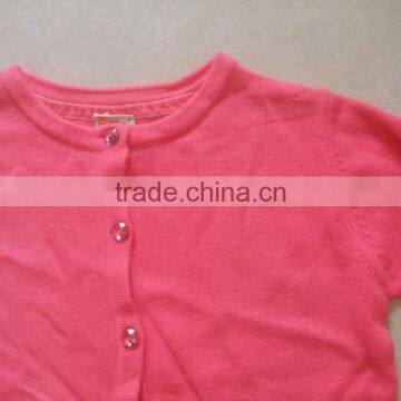 High Quality 2017 Latest Fashion Design Custom Long Sleeve V Neck Plain Cardigan Wool Sweater Design for GirlBKN5300) photo-2