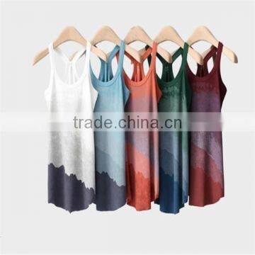 Wholesale Y Back Printed Tank Tops photo-2