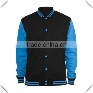 casual sports outdoor blank varsity bomber cotton jacket customize for men with Embroidery Logos, Labels, & Chenille Patches