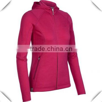 custom made women's ruby blank full zipper hooded icebreaker wool jackets &coats