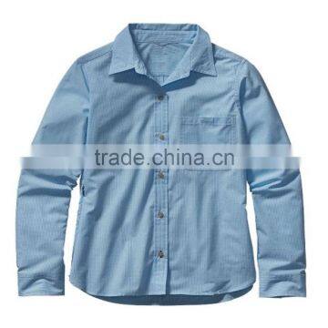Ladies Woven Long Sleeve Shirt, 100% Cotton photo-4